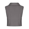 thumbnail image 6 of Drses Women's Padded Vest, High Stand Collar Lightweight Zip Crop Puffer Gilet, 6 of 7