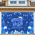 thumbnail image 2 of Blue 13th Birthday Party Decor Happy 13th Birthday Backdrop Photo Background Decor for Teenage Boy 13Years Old Birthday Supplies, 2 of 6