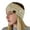 Beige, variant on Soft Stretch Cable Knit Side Epoxy Button for Mask Fuzzy Lined Ear Warmer Headband, Red
