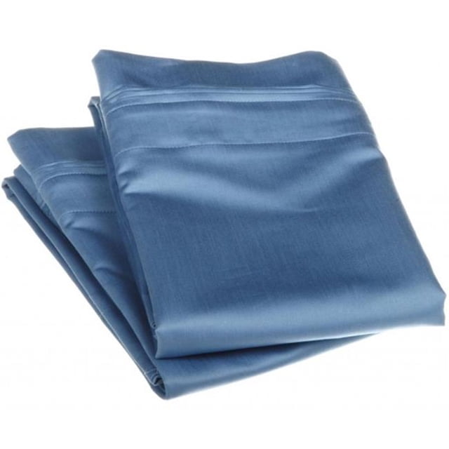 Egyptian Cotton 1500 Thread Count Solid Pillowcase Set Standard-Medium Blue