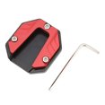 thumbnail image 2 of Aluminum Alloy Motorcycle Kickstand Pad Extender, Sturdy and Durable Side Stand Plate Support Accessory for Parking on Soft Surfaces, Anodic Oxidation Coloring Technology, 2 of 7