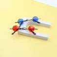 thumbnail image 3 of Gafas de sol redondas con montura ultra pequeña para hombres y mujeres, gafas de sol únicas de metal con montura redonda pequeña, 3 of 6