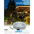 thumbnail image 4 of WYZworks 20ft Warm White LED Outside Rope Light - 8 Modes, Waterproof Permanent Outdoor Accent Lighting w/Remote, Flexible Clear Tube, ETL Certified, Exterior Christmas Patio Palm Tree Yard Ambient, 4 of 9