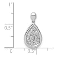 thumbnail image 4 of Finest Gold 14K White Gold 0.25 CTW Diamond Fancy Teardrop Pendant, 4 of 4