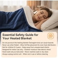 thumbnail image 3 of Qoosea Heated Blanket Electric Blanket Twin XL 72 * 84 inch 9 Heating Levels 9 Timer Settings Auto Shut Off Soft Flannel Heating Blanket Wrap Warm for Home Office Room Navy Blue, 3 of 8