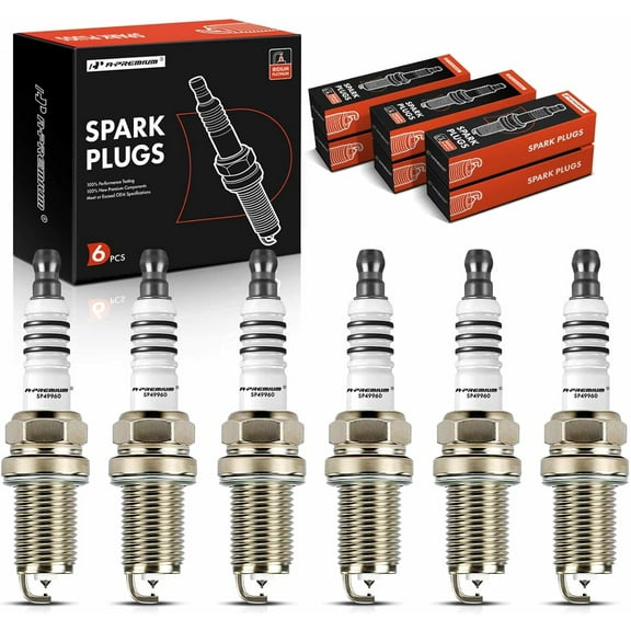 A-Premium Iridium & Platinum Spark Plugs Compatible with Lexus GS300 1994-1997, SC300 1992-1992/1994-1998 & Toyota Supra 1993-1997, 3.0L, Pack of 6