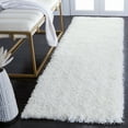 thumbnail image 3 of SAFAVIEH New Orleans Ivory Solid Shag Area Rug, Ivory, 7' x 7' Round, 3 of 8