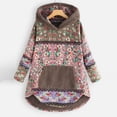 thumbnail image 4 of Veste pour Femmes Imprimé Floral Patchwork Manches Longues avec Capuche et Poches Grande Taille Confortable, 4 of 6