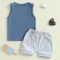 thumbnail image 3 of HCNTES Boy's 2 Piece Summer Outfits Shark Graphic Short Sleeve Tee and Shorts,12-18 Months, 3 of 5
