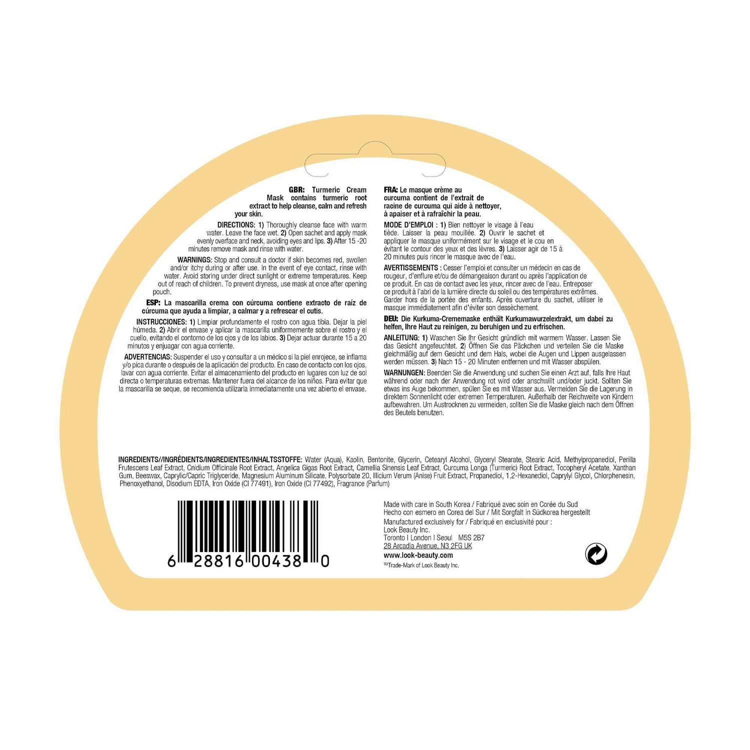 iN.gredients Turmeric Cream Mask