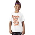 thumbnail image 3 of Fall Pumpkin Spice and Jesus Christ Girls Kids T Shirt Tees Teen Brisco Brands L, 3 of 6