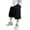 Black, variant on Ruyang Boys Cargo Shorts Summer Wide Leg Baggy Knee Length Shorts Solid Elastic Waist Breathable Casual Shorts with Pockets
