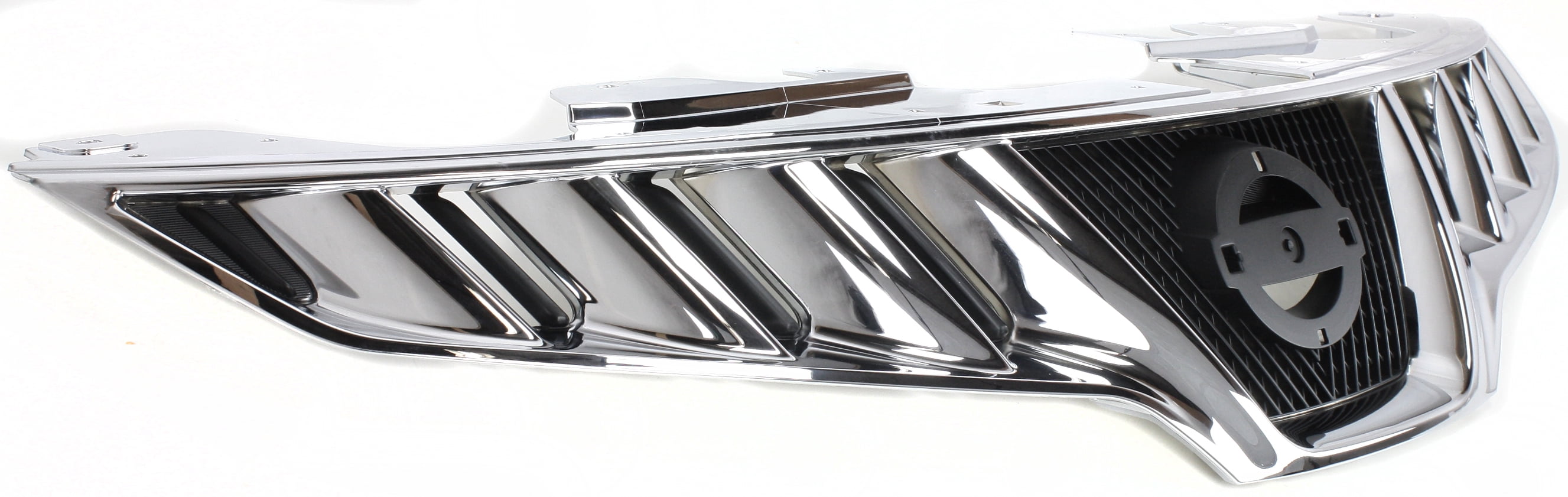 Grille Assembly Compatible With 2009-2010 Nissan Murano Chrome Shell with Painted Black Insert