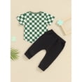 thumbnail image 5 of Musuos Infant Baby Irish Day Outfit 6 12 18 24M 3T Clover Print Short Sleeve T-Shirt and Casual Pants Summer 2 Piece Set for Toddler, 5 of 10