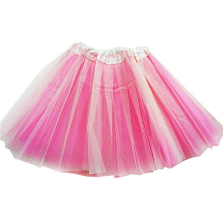 GOGO TEAM Girl's Tutu Skirt Ballet Dance Skirt Party Fairy Costume Skirt-Pink