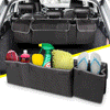 Car Trunk Organizer, Back Seat Hanging Organizer with 4 Large Storage Bag, Car Seat Back Organizers Bag SUV Hanging Organizer, Black