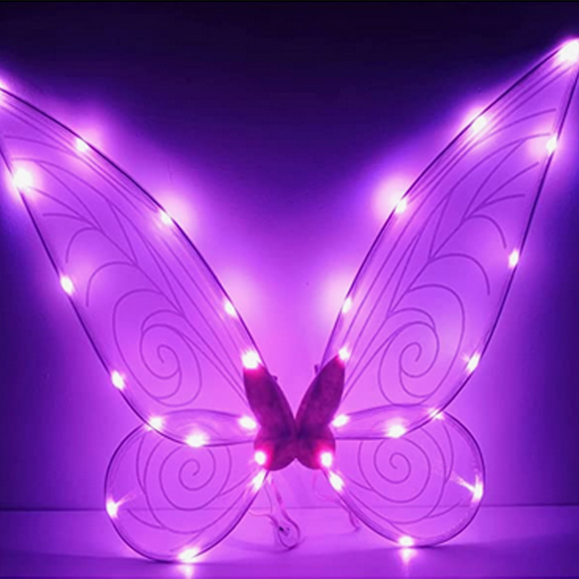 Fairy Wings Adult Light Up Butterfly Wings for Girls Sparkle LED Halloween Costume Angel Wings