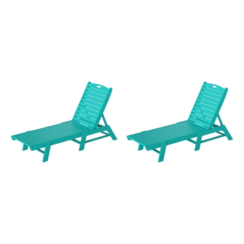 Paradise Chaises Longues Adirondack en Plastique pour Extérieur (Ensemble de 2)