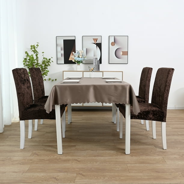 Lapalife Crushed Velvet XL Dining Chair Covers Dining Chair Slipcover Stretch Washable Armless Chair Protector Seat Cover for Dining Room Walmart Business Supplies