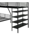 thumbnail image 5 of MERAX  L-Shaped Twin over Full Metal Bunk Bed with Twin Loft Bed, Shelves, 5 of 5