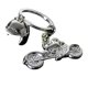 thumbnail image 1 of Llavero Plata Casco Y Moto Grabado Personalizado En Medalla Joya Hombre, 1 of 4