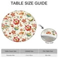 thumbnail image 6 of Floral Design Round Tablecloth with Elastic Hem, Durable Water-Resistant Polyester for 44-52 Inch Tables, Perfect for Garden or Dining Rooms, 6 of 7