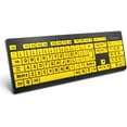 thumbnail image 1 of Clavier Filaire USB à Fort Contraste à Gros Motifs avec Lettres Surdimensionnées, 1 of 8