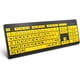 thumbnail image 1 of Teclado de computadora con impresión grande, teclado USB con cable de alto contraste con letras impresas de gran tamaño para personas con discapacidad visual y baja visión Adepaton CZDZ-HY60, 1 of 9