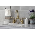 thumbnail image 3 of Kingston Brass KS7993TAL Tudor Bridge Bathroom Faucet with Brass Pop-up, Antique Brass, 3 of 7