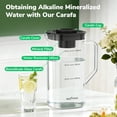 thumbnail image 4 of Ecoviva EM5 Countertop RO Water Filter, 8-Stage RO with Alkaline Mineralization, 40oz Glass Pitcher, Compact, Installation-Free, 13.6" x 12.4" x 6.8", Home & RV, with Extra RO Filter, 4 of 10