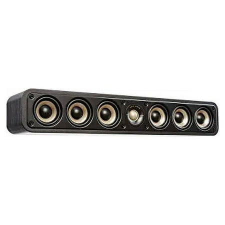 Polk Signature Elite ES35 Slim Center Channel Speaker - Hi-Res Audio Certified Dolby Atmos & DTS:X Compatible 1 Tweeter & (6) 3 Woofers Dual Power Port for Effortless Bass Stunning Black