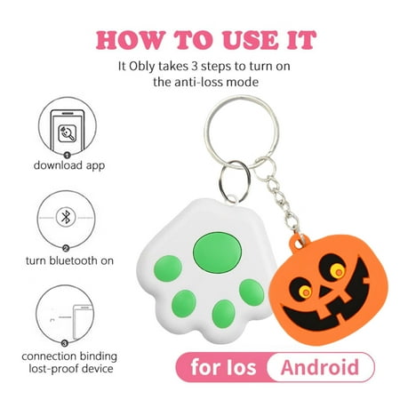 

Ounabing Halloween New Pumpkin Pendant Bluetooth Anti- Loss Device Wireless Finder