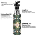 thumbnail image 3 of Yayeee 20oz Insulated Water Bottle Double Wall Stainless Steel with Flip Straw Lid, Pink Geometric Flowers, 3 of 7