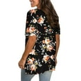 thumbnail image 4 of Fantaslook V Neck T Shirts for Women Floral Summer Tops Short Sleeve Shirts Casual Tunic Tops, 4 of 8