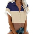 thumbnail image 1 of Birdeem Blouse Décontractée à Manches Courtes Imprimée Florale Col en V pour Femmes, 1 of 5