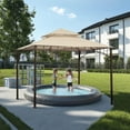 thumbnail image 2 of Yescom 10.6'x10.6' Gazebo Top Replacement Fit for Brand_Model Target Madaga/L-GZ136PST2 Tier Patio Garden Light Beige, 2 of 9