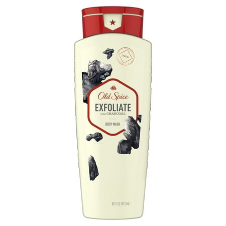 Old Spice Body Wash for Men Exfoliate with Charcoal Scent 16 Oz.