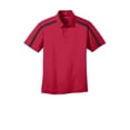 thumbnail image 5 of Port Authority Silk Touch Performance Colorblock Stripe Polo-2XL (Red/ Black), 5 of 6