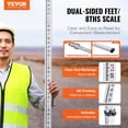 thumbnail image 2 of Aluminum Alloy Telescopic Measuring Rod 16 Feet 8 Sections Double Sided Scale 1 8 Inch Leveling Stick with Bubble Level and Carrying Bag for House Wall Floor Survey, 2 of 6