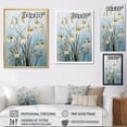 thumbnail image 4 of Designart "Simple Elegance In Blue And Gold V" Snowdrops Floater Framed Wall Art Living Room, 4 of 5