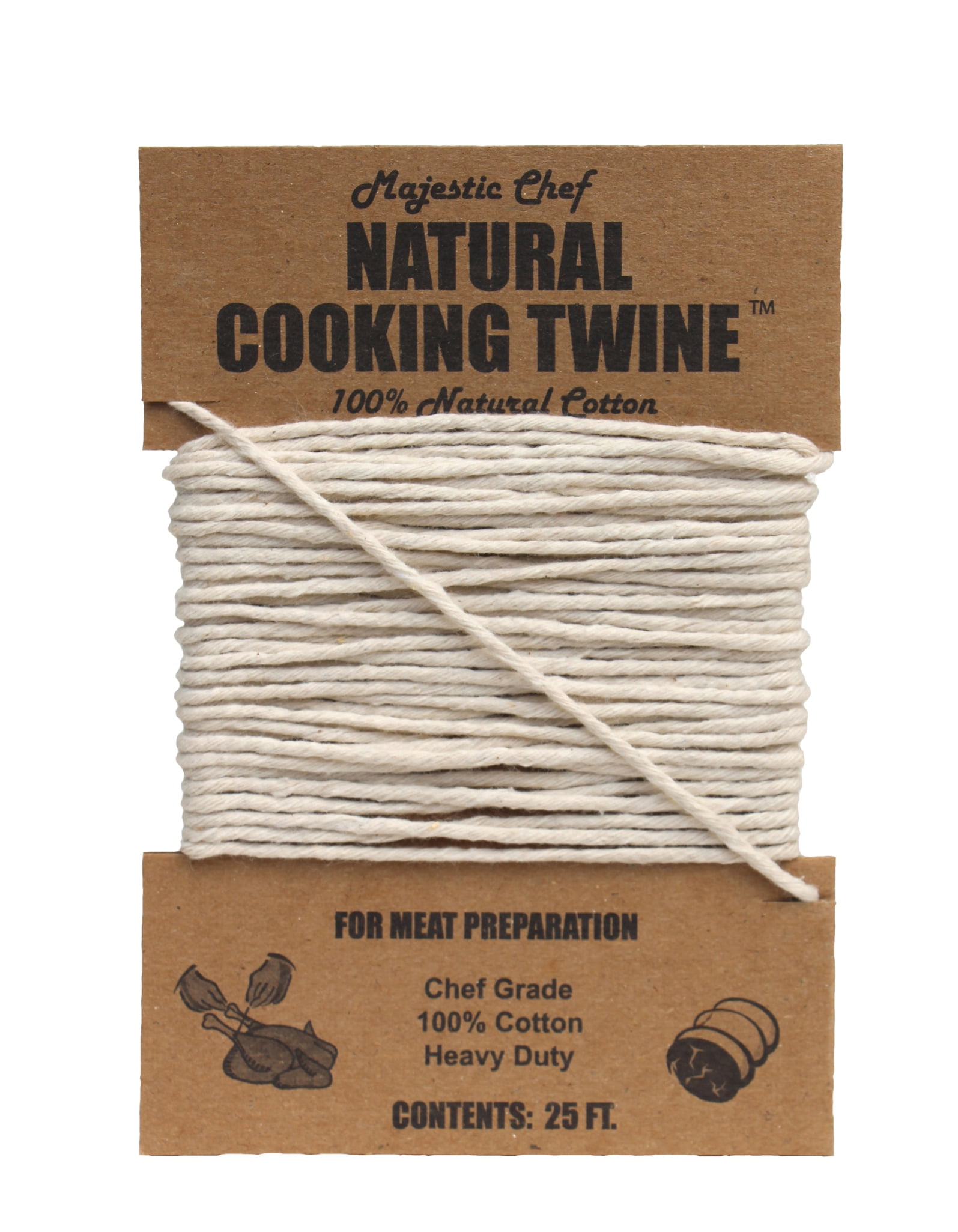 Majestic Chef Natural Cooking Twine for Meat Preparation , 25