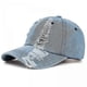 thumbnail image 1 of Unisex Ripped Distressed Denim Baseball Cap Trucker Hat Adjustable, Blue, 1 of 1