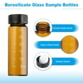 thumbnail image 3 of Uxcell Small Glass Sample Bottles with Lids, 5Pcs 30ml Amber Glass Vials with Black Screw Caps Mini Leak Proof Reagent Sealed Bottles with Scale for Solid Liquid Powder Storage, 3 of 6