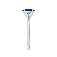 thumbnail image 3 of Angara Natural 0.85 Ct. Blue Sapphire Solitaire Ring in Sterling Silver for Women (Ring Size: 7.5), 3 of 9