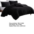 thumbnail image 5 of Benjara Sieno 4pc King Comforter Set- Shams- Black Faux Fur- Micro Mink Back, 5 of 8