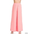 thumbnail image 2 of Zenana Women’s Woven Airflow Elastic Waistband Wide-Leg Loose Fit Pants, 2 of 6