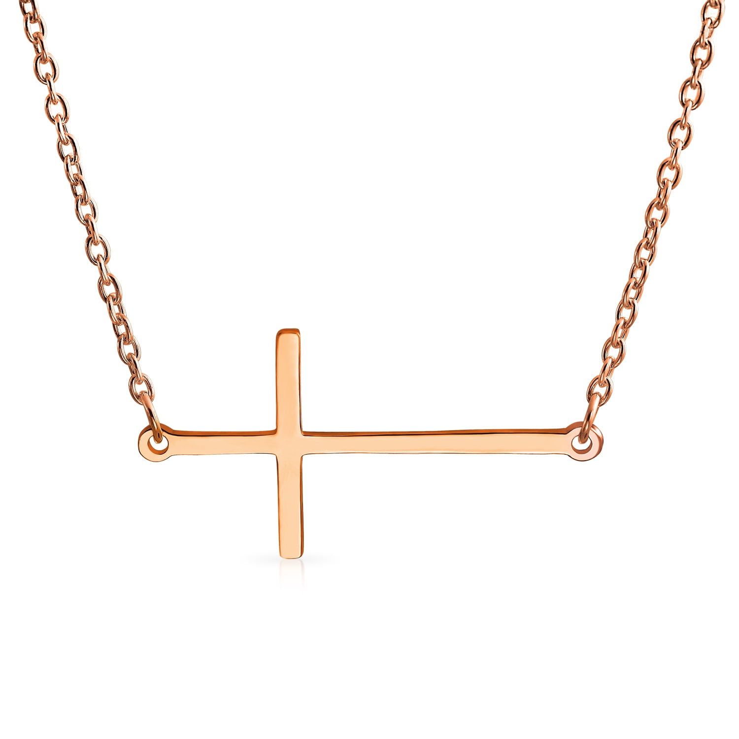 Wishrocks 14K Rose Gold Over Sterling Silver Interlocking Heart Circles Pendant Necklace