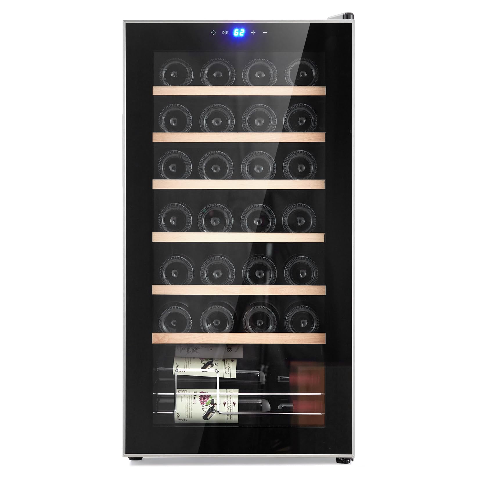 Towallmark 28-Bottle Wine and Beverage Cooler – Compressor Wine Fridge with Adjustable Temperature for Home or Office