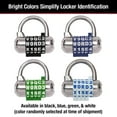 thumbnail image 4 of Master Lock 1534D Password Plus Combination Lock- Hardened Steel Shackle- 3-1/2&amp;quot; Wide- Silver, 4 of 5