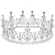 thumbnail image 1 of 1 corona barroca redonda con diamantes de imitación grandes hechos a mano para fiesta de boda, 1 of 8